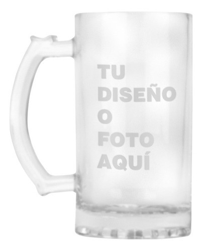 Tarro Cervecero Cristal Personalizado Tu Foto Logo O Diseño Color Cristal Sublimación
