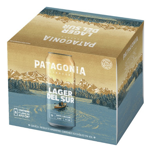 Pack X6 Latas De Cerveza Lager Del Sur 2838ml Patagonia