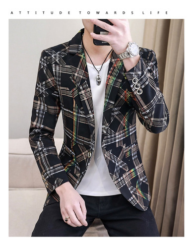 Traje Casual De Un Botón/top De Estilo Coreano For Hombre