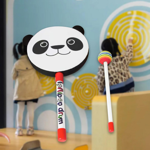 Tambor De Mano De Madera Para Niños, Juguete Musical Con