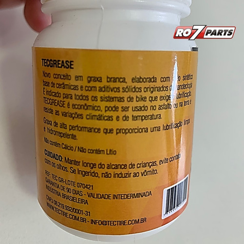 Imagem 7 de 8 de Graxa A Base Cerâmica Alta Performance Bike 90g - Tectire