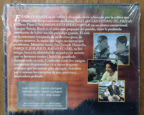 El Gran Simón Dvd Película Nueva Y Sellada Simon Birch