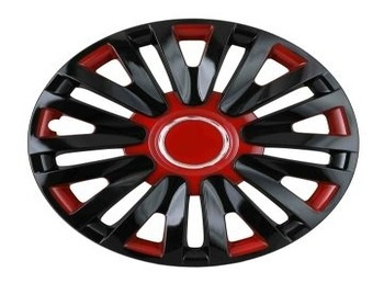 Taza Juego Universal Rodado 13 18 Rayos Negro Y Rojo