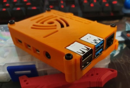 Case/base Fixadora Raspberry Pi 4 - Trilho Din