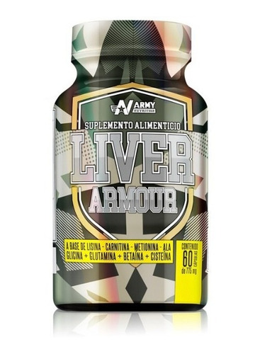 Army Nutrition Liver Armour Protector Hepatico 60 Caps Sabor Sin Sabor