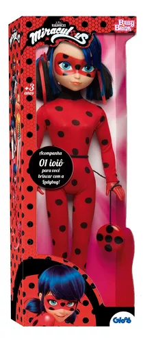 Boneco Cat Noir Grande Ladybug Miraculous Babybrink 57cm em