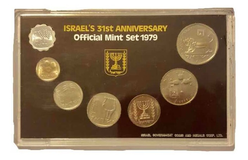 Wow Set 7 Monedas Israel Año 1979 Mint Por 31 Aniversario