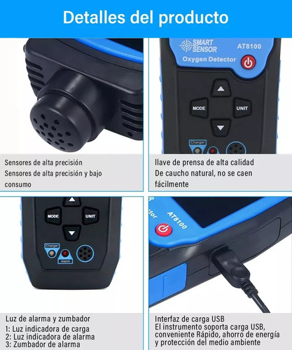 Digital Detectores Oxígeno Portátil Alta Calidad Y Sensible
