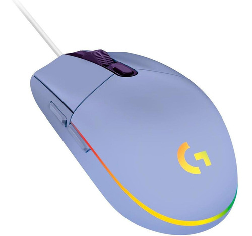 Mouse gamer de juego Logitech  G Series Lightsync G203 lila