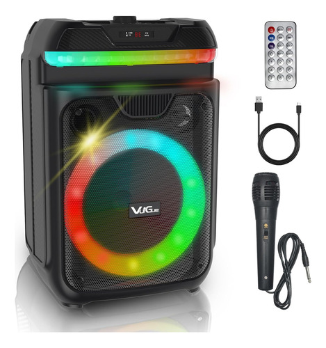 Altavoz Multifuncional, Karaoke Vs-0503 Ideal Para Karaoke Color Negro 110v