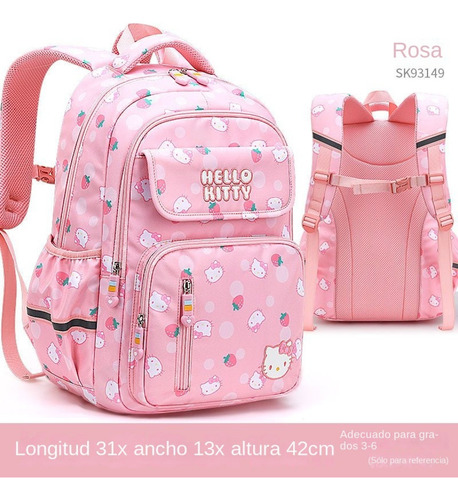 Hellokitty Exquisita Niña Estudiante Mochila Escolar, Los Niños De Protección De La Columna Vertebral Mochila, Bolso De La Computadora De Las Niñas