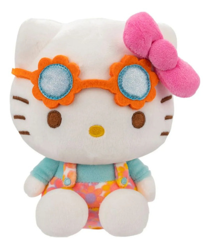 Peluche Hello Kitty Primavera Gafas Sol Flores 20cm Original