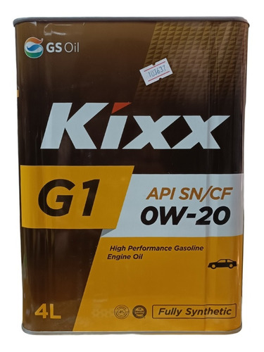 Aceite G1 0w - 20 4 Lts. Bencinero - Kixx
