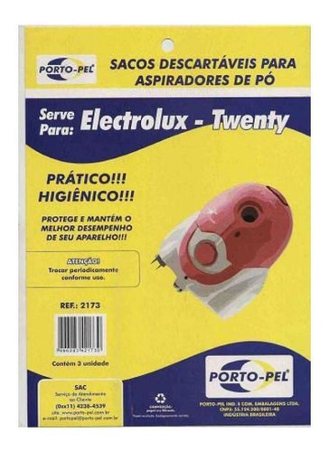 Saco Para Aspirador De Pó Electrolux Modelo Twenty.