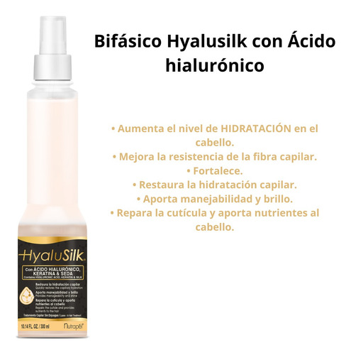 Nutrapel Hyalusilk Ácido Hialurónico Shampoo + Bifásico