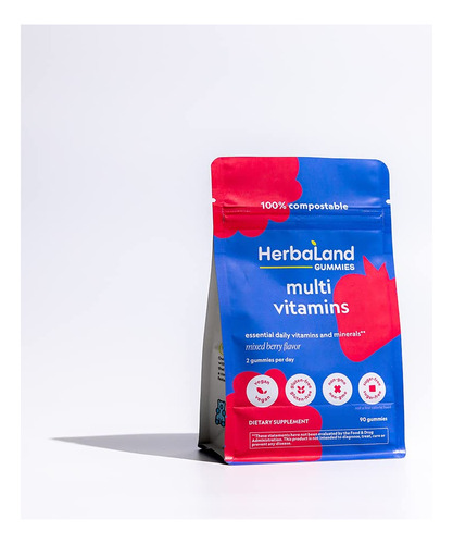 Herbaland Vegan Multivitaminas Gummies Para Adultos - 13 Vit