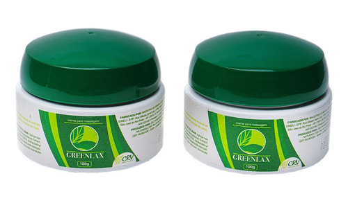 Creme Massageador Premium - Greenlax  Kit C/2un- 100g