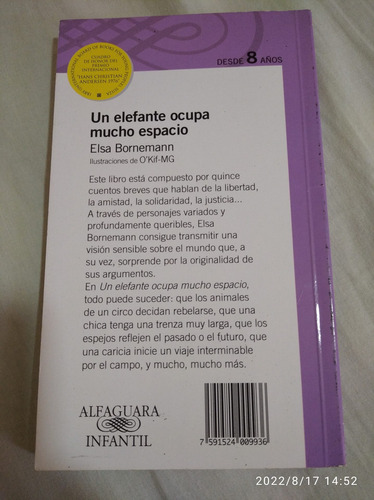 Imagen 2 de 2 de Un Elefante Ocupa Mucho Espacio