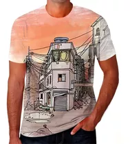 CAMISETA MASCULINA GRAU FAVELA PINK #02 - MEU ESTAMPADO