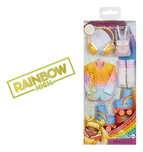 Ropa De Muñeca Rainbow High Outfit Patinadora Original 2m