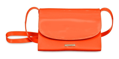 Imagem 1 de 3 de Bolsa transversal Petite Jolie Alicia PJ10087 design liso de j-lástic  neon orange com alça de ombro neon orange