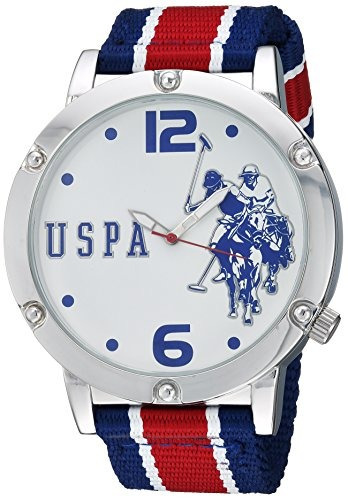 U.s. Polo Assn. Mens Quartz Metal And Nylon Casual Wat