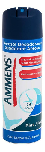 Desodorante Para Pies En Aerosol Ammens Refrescante 150ml