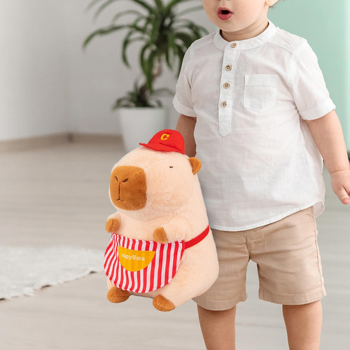 Capybara Stuffed Toy Kids Room Decor Soft Stuffed Chef