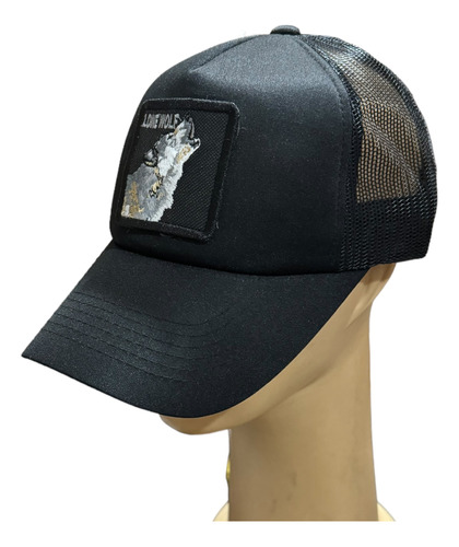 Gorra Lobo Aplique Bordado