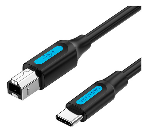 Cabo Usb C Vention Para Usb B 2.0 Impressora Pc Dell 1m