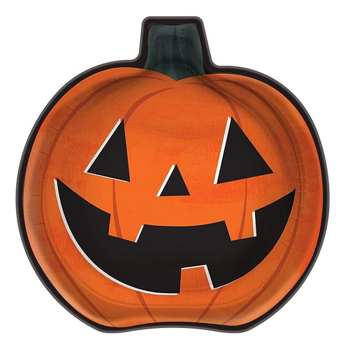 9 Calabaza En Postre Desechables Jack Lantern En Placas Pape