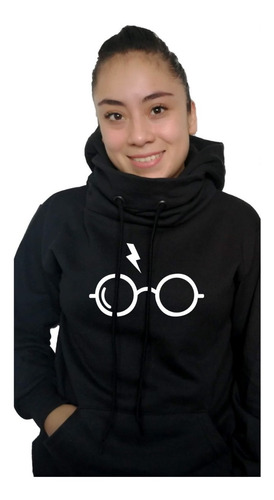 Sudadera Harry Potter Dama Gorro Cuello Alto Mujer Hoodie