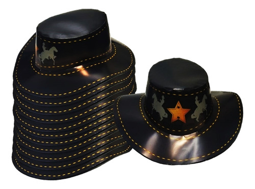 Sombrero Vaquero Hora Loca Tematica X12 Unidades Caballos