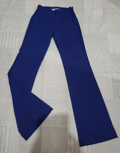 Pantalón Mab T S Azul Elastizado Oxford C Tajos En Botamanga