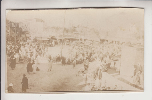 1924 Fotografia Real Escena Gente En Tanger Marruecos Africa