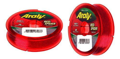 Linha Mazzaferro Araty Red Spider 300 Mts - 0,40mm Cor Vermelho