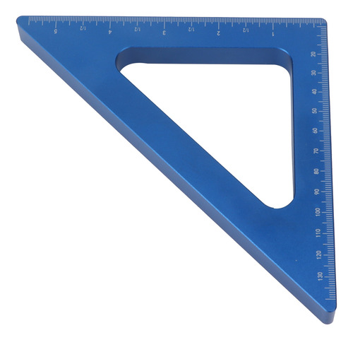 Regla Triangular Azul De Aleación De Aluminio Métrico De 90