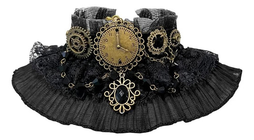 Aabellay Collar Gótico De Encaje Negro Steampunk Gargantilla