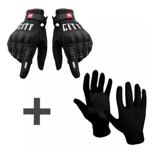 Guantes Abrigo Madbike City Tactil + 1 Primera Piel Bite