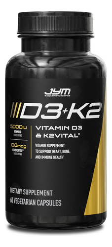 Suplemento Jym D3 + K2 5000iu D3 E 100mcg De Vitamina K2 Mk-