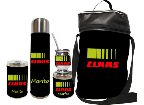 Equipo De Mate Set Matero Claas Con Tu Nombre.  Ecocuero