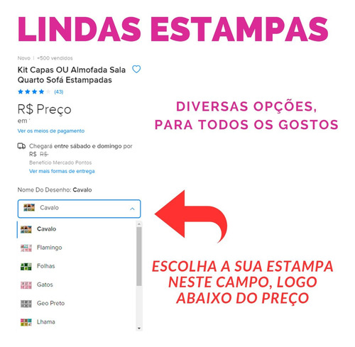 Kit 4 Capas De Almofada 40cm Geométrico Rosa Zíper Invisível
