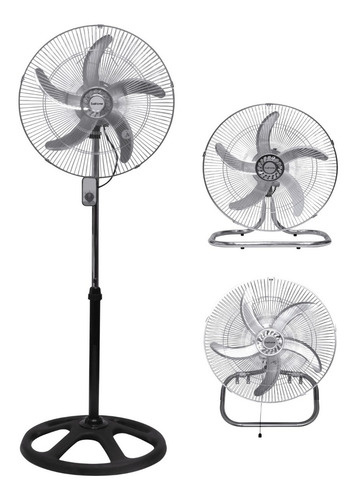 Ventilador Pie Turbo Y Pared 3 En 1 Garantia Paleta Metalica