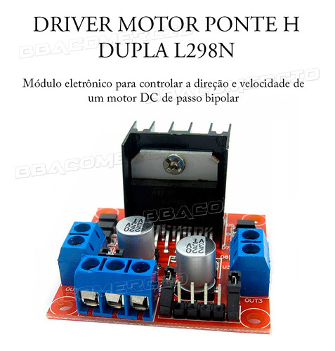 Driver Motor Ponte H Dupla L298n Automação Para Arduino