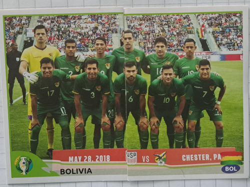 Lámina Album Copa America Brasil 2019 Team Bolivia #40 Y #41