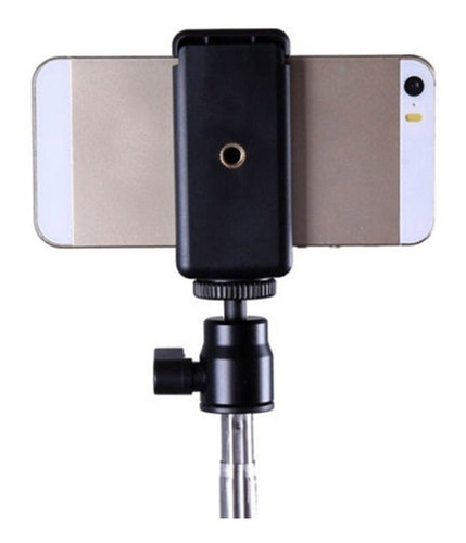 Suporte Clip Para Celular, Com Rosca 1/4 P/ Tripé Cor Preto