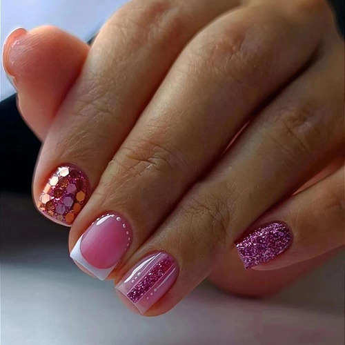 24 Piezas De Prensa Corta En Las Uñas Cuadradas Lindas Uñas