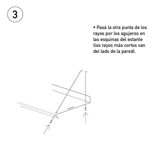 Imagen 9 de 10 de Estante Colgante Con Rayos (maceta Compra Opcional)