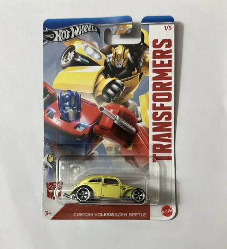 Hot Wheels Custom Volkswagen Beetle - Transformers Cor Amarelo