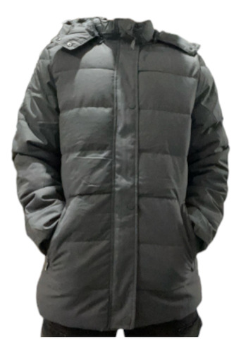 Campera Parka Corderito Impermeable Capucha Desmontable